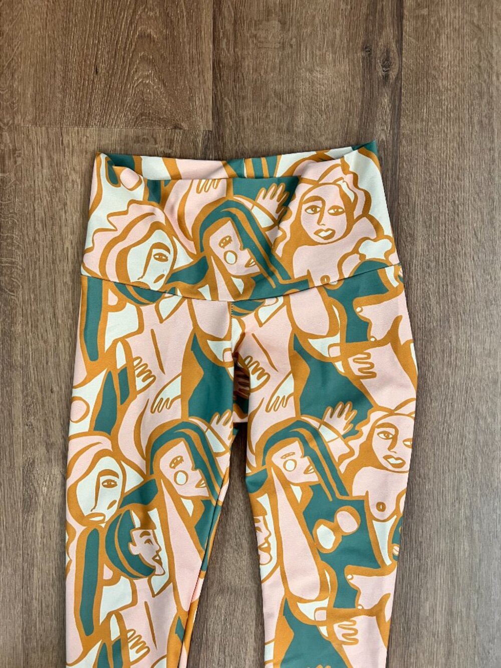 Dazey LA Anthropologie Mod Abstract Art Printed Leggings Sz S - Picture 2 of 6